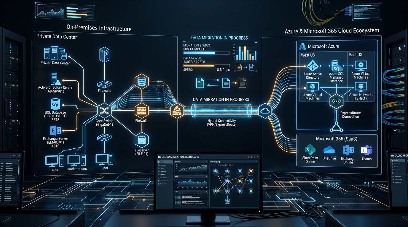 Microsoft 365 and Azure Enterprise Cloud Architecture Migration